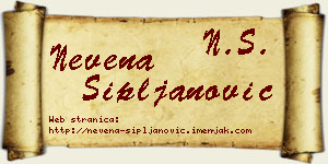 Nevena Sipljanović vizit kartica